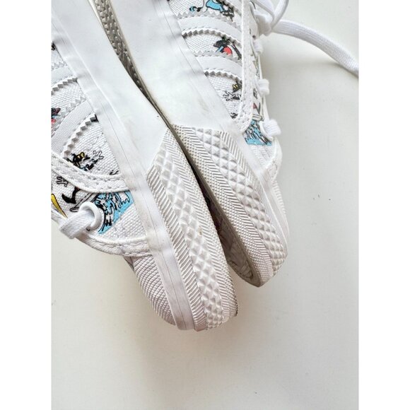 Kids' ADIDAS x DISNEY Nizza Goofy White Canvas Low Top Sneakers, Size 13 - Picture 11 of 16